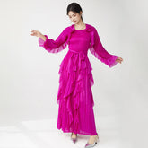 HEYFANCYSTYLE Female Couture Designer Japanese Plissé Long Dress